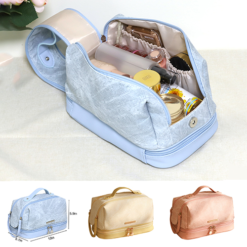 Stay Organized and Stylish: Why Every Woman Needs a Double Layer Makeup Bag with Compartments?