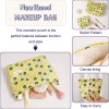 Yellow Floral Jacquard Makeup Bag
