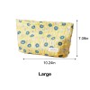 Yellow Floral Jacquard Makeup Bag