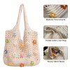 Boho Hollow Knit Shoulder Tote Bag