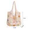 Boho Hollow Knit Shoulder Tote Bag