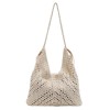 Boho Hollow Woven Drawstring Shoulder Bag with Tassel