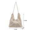 Boho Hollow Woven Drawstring Shoulder Bag with Tassel