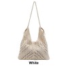 Boho Hollow Woven Drawstring Shoulder Bag with Tassel