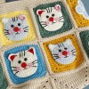 Handmade Crochet Cat Tote Shoulder Bag