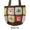 Handmade Crochet Cat Tote Shoulder Bag