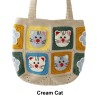 Handmade Crochet Cat Tote Shoulder Bag