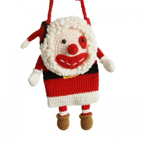 Handmade Crochet Clown Crossbody Phone Bag