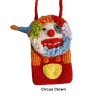 Handmade Crochet Clown Crossbody Phone Bag
