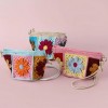 Handmade Crochet Gesang Flower Dumpling Crossbody Bag 