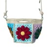 Handmade Crochet Gesang Flower Dumpling Crossbody Bag 