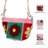 Handmade Crochet Gesang Flower Dumpling Crossbody Bag 