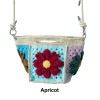 Handmade Crochet Gesang Flower Dumpling Crossbody Bag 
