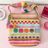 Handmade Crochet Smiley Maze Tote Bag