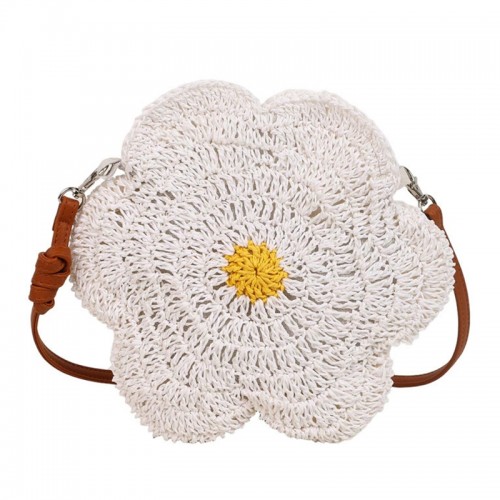 Handwoven Sunflower Crochet Crossbody Bag