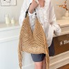 Hollow Crochet Shoulder Bag with Tassels
