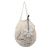 Hollow Knit Floral Tote Bag
