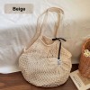 Hollow Knit Floral Tote Bag