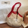 Hollow Knit Floral Tote Bag
