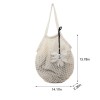 Hollow Knit Floral Tote Bag