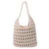 Hollow Woven Drawstring Tote Shoulder Bag