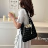 Hollow Woven Drawstring Tote Shoulder Bag