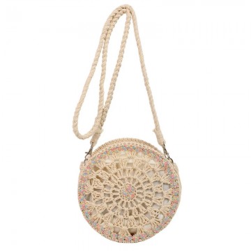 Small Round Crochet Beach Bag