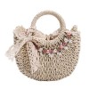 Straw Basket Crossbody Bag for Women