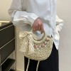 Straw Basket Crossbody Bag for Women