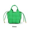 Handwoven Leather Basket Bucket Crossbody Bag