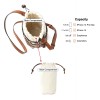 Hollow Leather Drawstring Bucket Crossbody Phone Bag