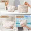 Soft Creamy Heart Plush Everyday Pouch Set