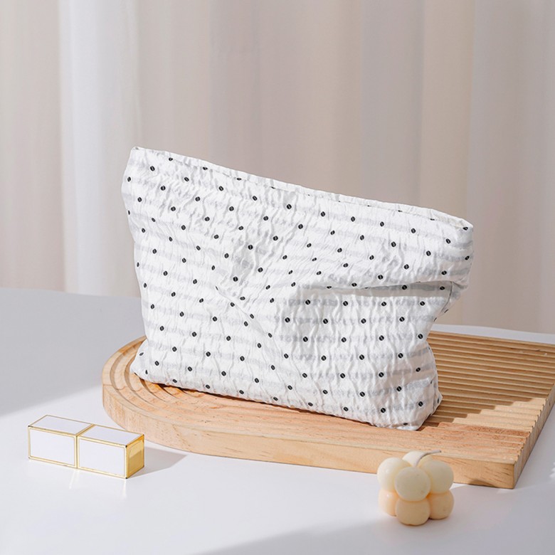 Black Polka Dot Makeup Pouch Black Polka Dot Makeup Pouch