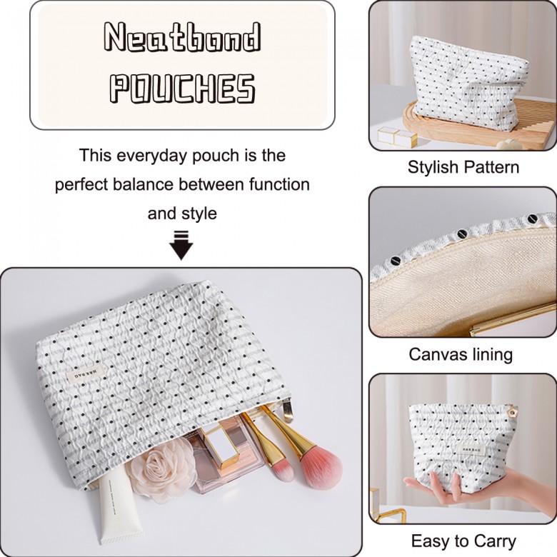 Black Polka Dot Makeup Pouch Black Polka Dot Makeup Pouch