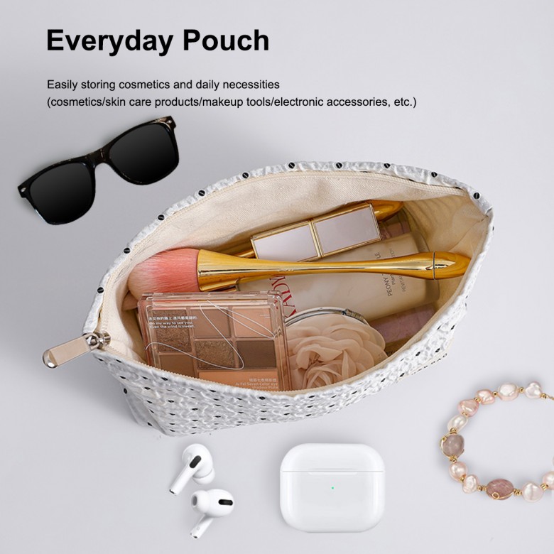 Black Polka Dot Makeup Pouch Black Polka Dot Makeup Pouch