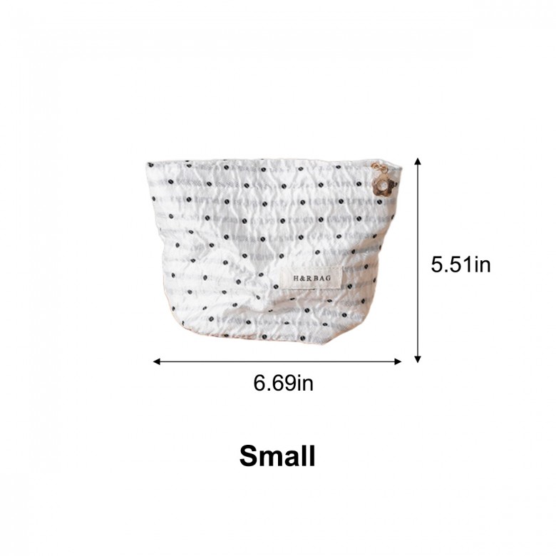 Black Polka Dot Makeup Pouch Black Polka Dot Makeup Pouch