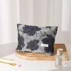 Dark Blue Floral Makeup Pouch