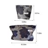 Dark Blue Floral Makeup Pouch