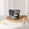 Dark Blue Floral Makeup Pouch