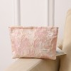 Embossed Pink Floral Makeup Pouch