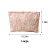 Embossed Pink Floral Makeup Pouch