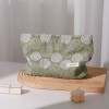 Forest Green Floral Embroidered Makeup Pouch