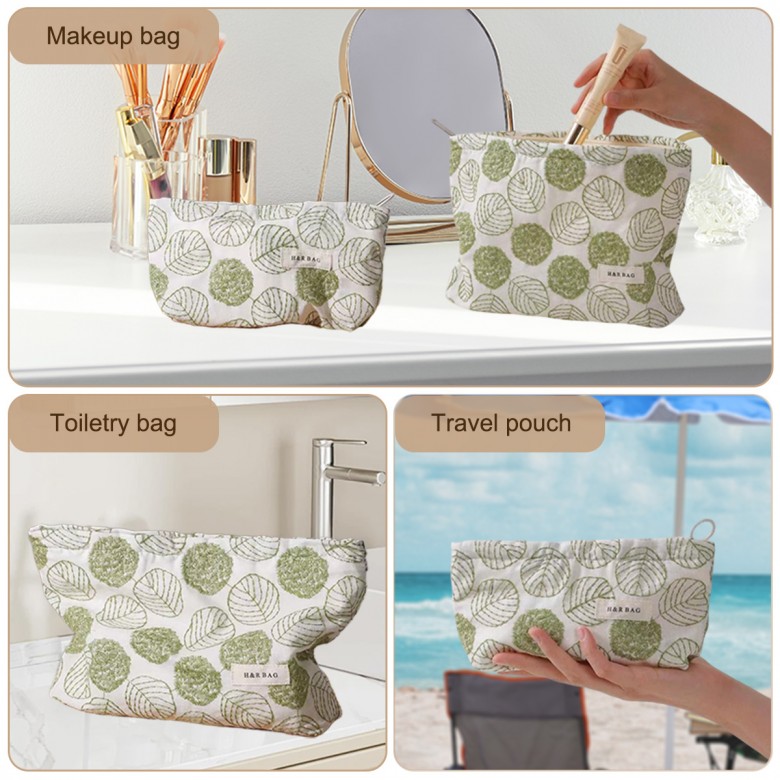 Fresh Cotton Linen Embroidered Makeup Pouch Fresh Cotton Linen Embroidered Makeup Pouch