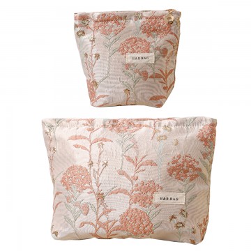 Fresh Pink Bouquet Cosmetic Pouch