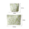 Light Green Floral Makeup Pouch