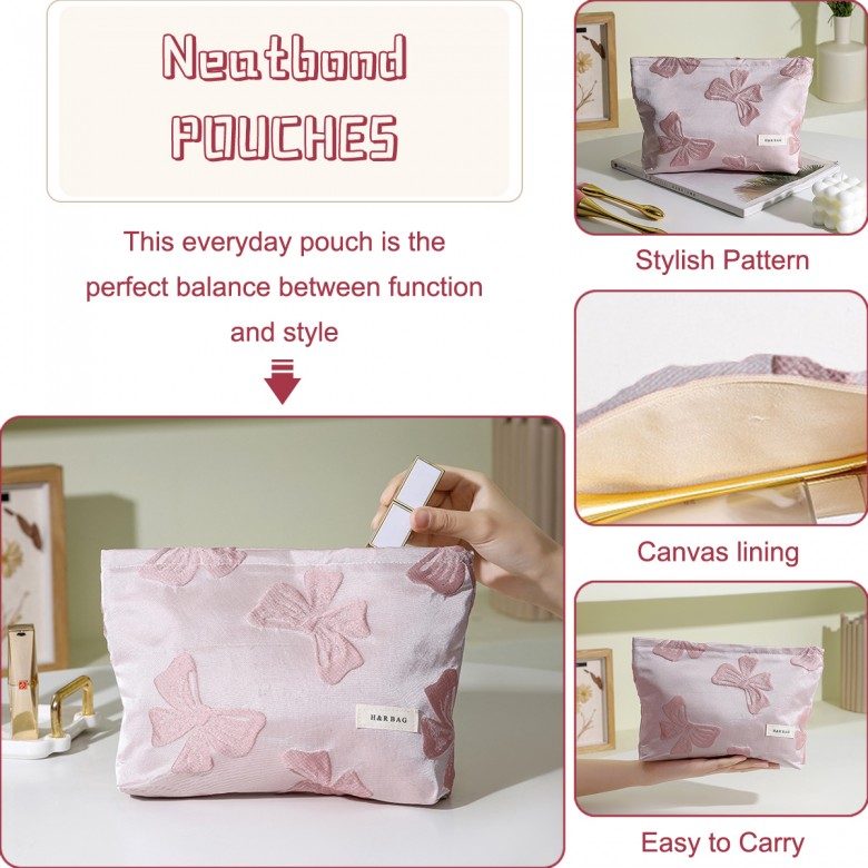 Pink Bow Make Pouch Pink Bow Make Pouch