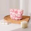 Pink Plush Heart Cosmetic Pouch