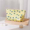 Yellow Floral Jacquard Makeup Bag