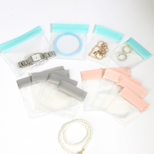 Clear Anti Tarnish Jewelry Bags Reusable Ziplock Plastic Pouches 40PCS