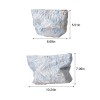 Blue Floral Makeup Bag Set 2PCS